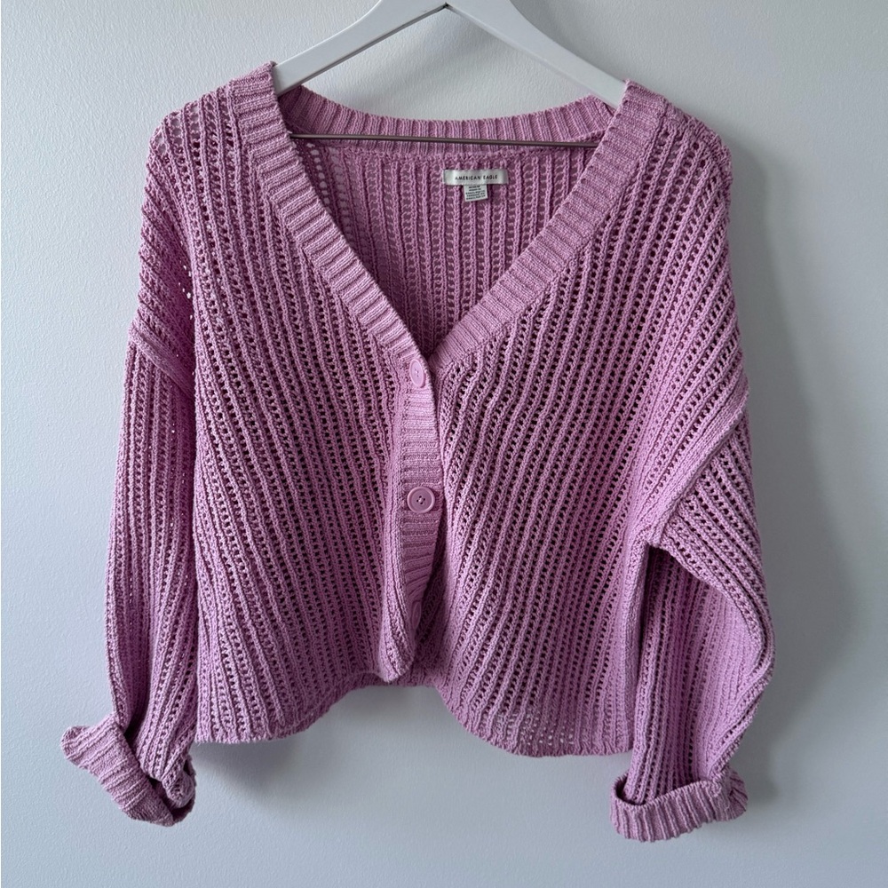 American Eagle Cable Knit Cardigan